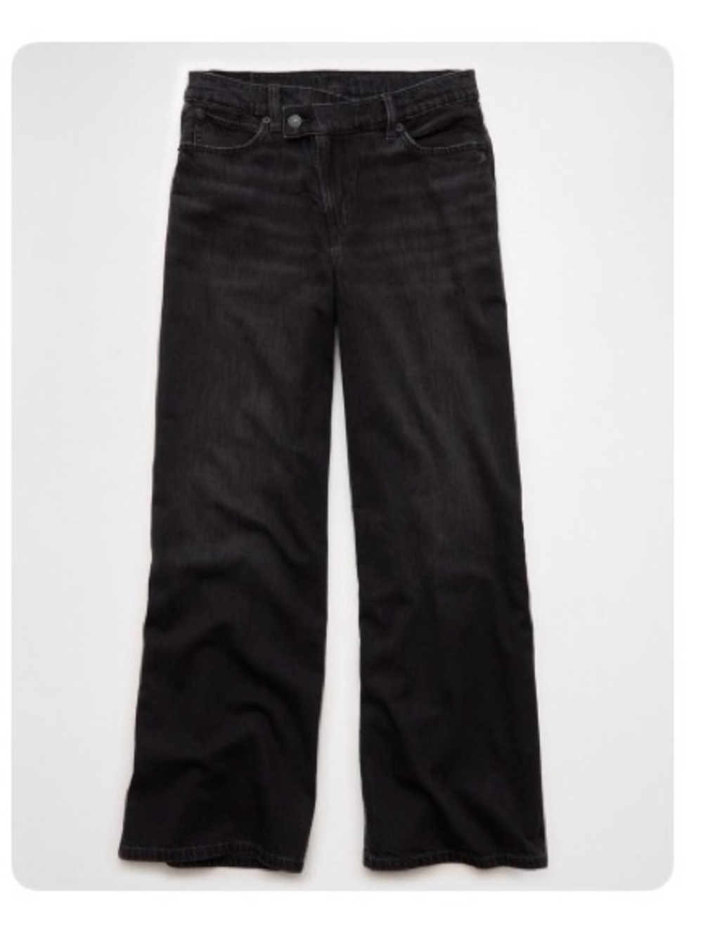 American Eagle Black Straight-Leg Jeans